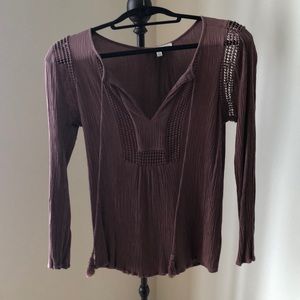 Purple long sleeve top